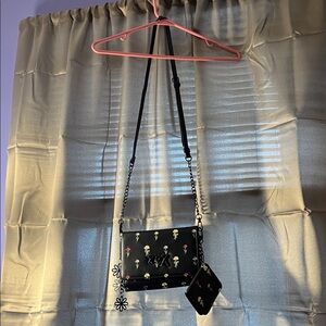 Floral Black Crossbody Bag